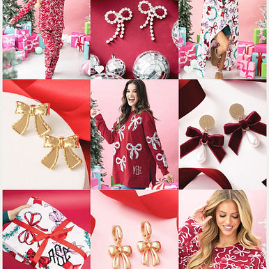 Collage of bow items