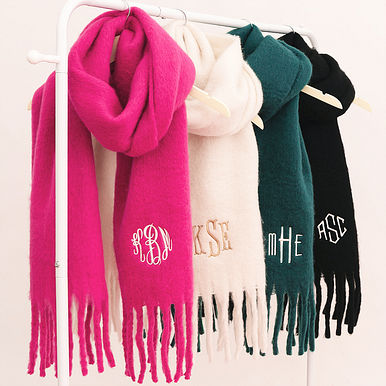 Monogrammed Oversized Scarf