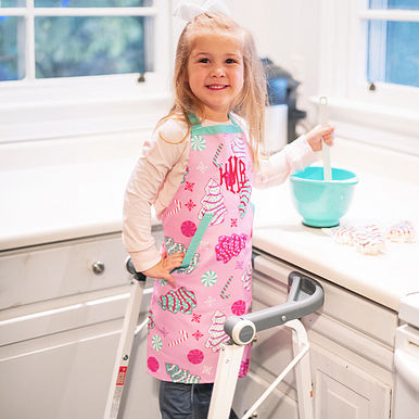 Monogrammed Girls Apron