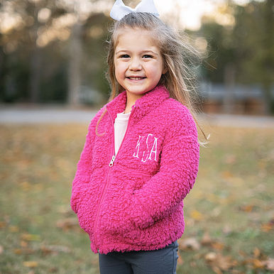 Monogrammed Kids Sherpa Jacket