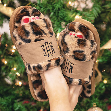 Monogrammed Fuzzy Slippers Monogrammed Fuzzy Slippers
