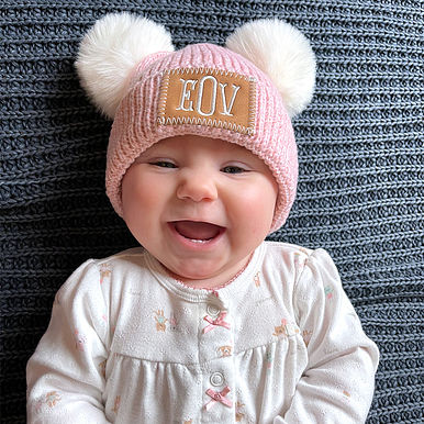 Monogrammed Kids Pom Pom Beanie Monogrammed Kids Pom Pom Beanie