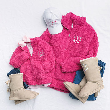 Monogrammed Kids Sherpa Jacket Monogrammed Kids Sherpa Jacket