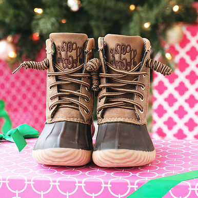 Monogrammed Youth Duck Boots Monogrammed Youth Duck Boots