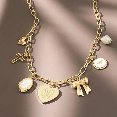 Monogrammed Charm Necklace