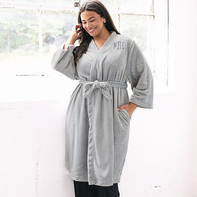 Monogrammed Full Length Plush Robe