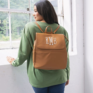 Monogrammed Diaper Backpack Purse