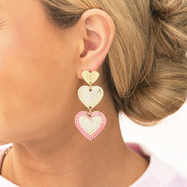 Monogrammed Heart Earrings