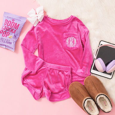 Monogrammed Kids Softspun Lounge Set