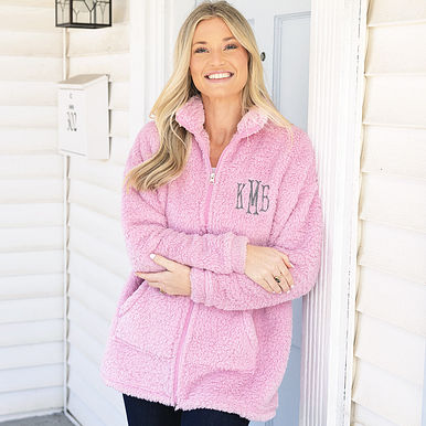 Monogrammed Sherpa Jacket