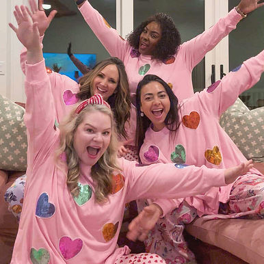 Monogrammed Sequin Hearts Sweatshirt