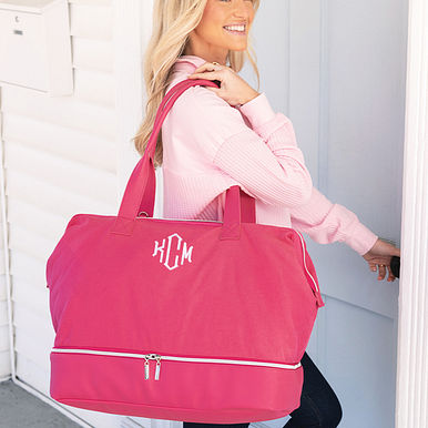 Monogrammed Canvas Weekender Monogrammed Canvas Weekender