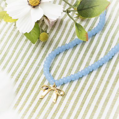 Beaded Bow Necklace Beaded Bow Necklace