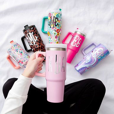 Monogrammed Travel Tumbler Monogrammed Travel Tumbler