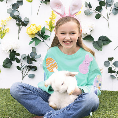Monogrammed Kids Easter Sweatshirt Monogrammed Kids Easter Sweatshirt