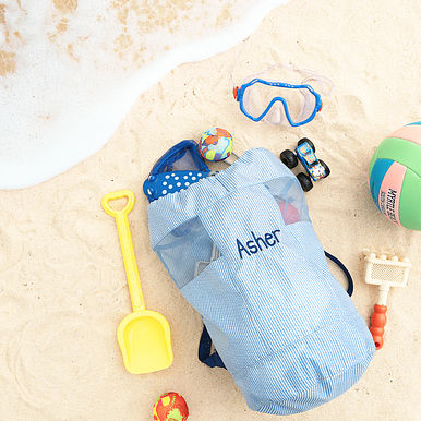 Monogrammed Kids Beach Backpack Bag Monogrammed Kids Beach Backpack Bag