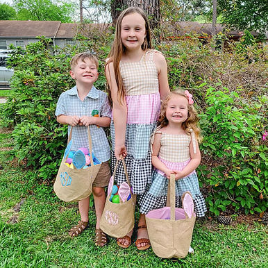 Monogrammed Bunny Easter Basket