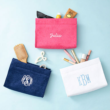 Monogrammed Terry Toiletry Bag