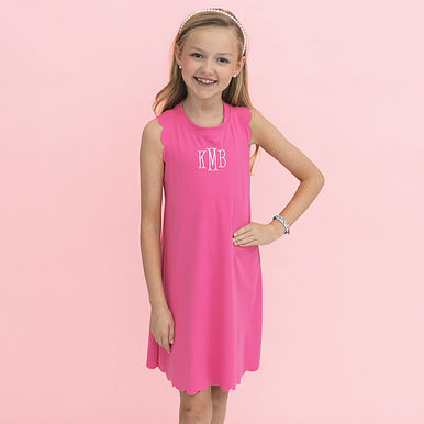 Monogrammed Girls Scallop Dress Monogrammed Girls Scallop Dress