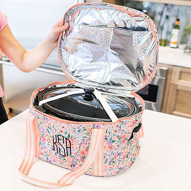 Monogrammed Slow Cooker Carrier