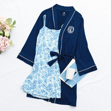 Monogrammed Nightgown Robe Set