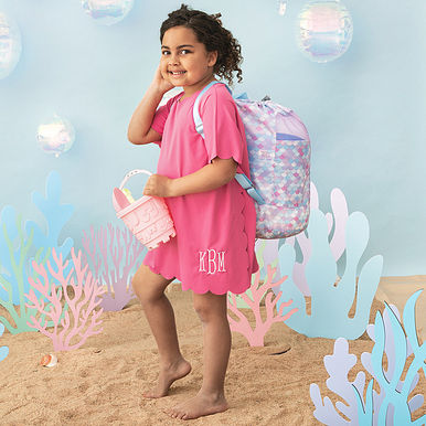 Monogrammed Kids Beach Backpack Bag