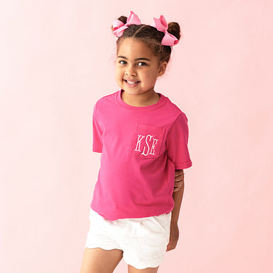 Monogrammed Kids Short Sleeve Shirt