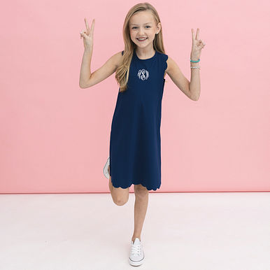 Girls Scallop Dress