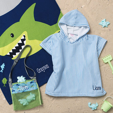 Monogrammed Toddler Hooded Towel Poncho