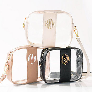 Monogrammed Clear Stadium Crossbody Bag Monogrammed Clear Stadium Crossbody Bag