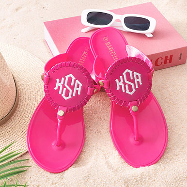 Monogrammed Flip Flops