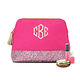 monogrammed confetti cosmetic case